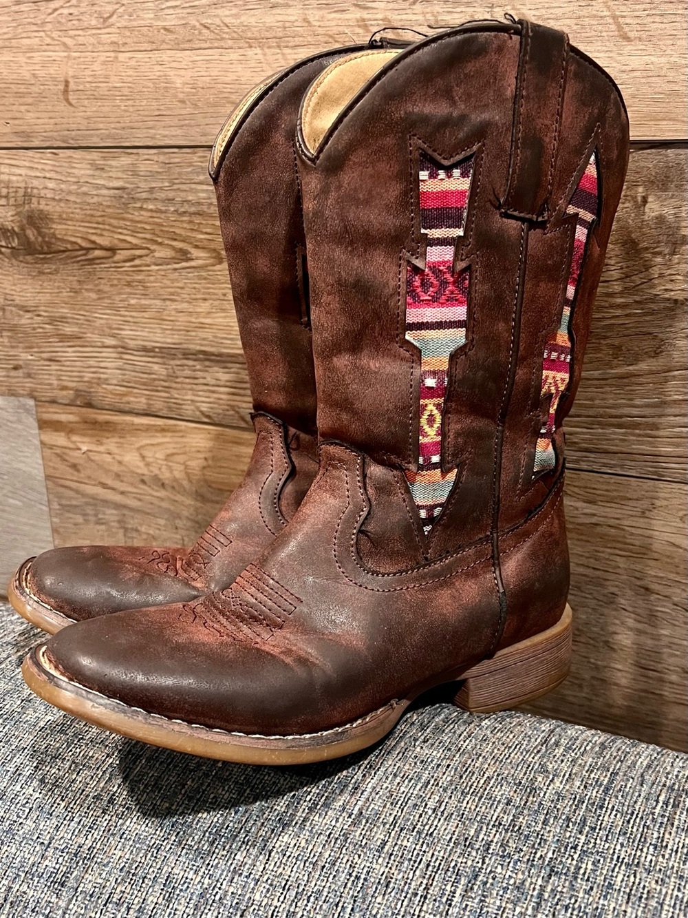 Roper Kids Double Arrows boots size 1